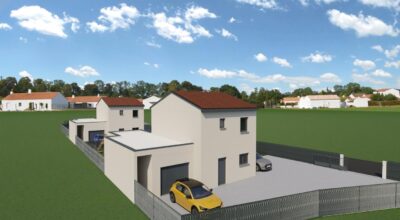 Projet de maison 90m² avec garage, terrain : 400 m² à Serpaize
