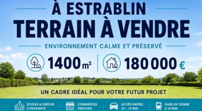 Terrain à bâtir de 1 400 m² à Estrablin