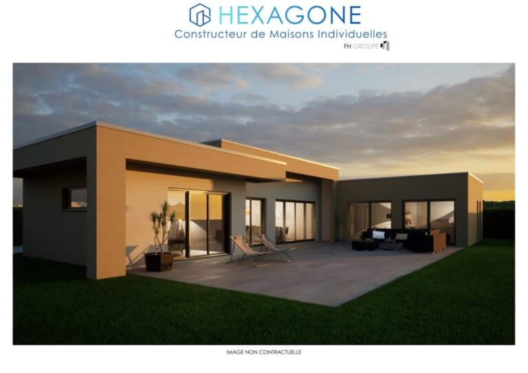Maison de 95 m² à Heyrieux — vue 3D de l'avant-projet, Hexagone constructeur