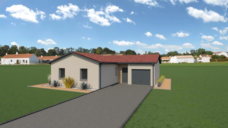 Maison de 80 m² à Seyssuel — vue 3D de l'avant-projet, Hexagone constructeur