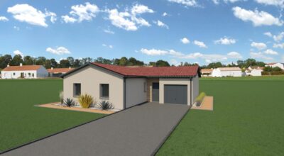 Saint-Clair-du-Rhône – Maison plain-pied 80 m² + garage 24 m² – Terrain plat de 544 m²